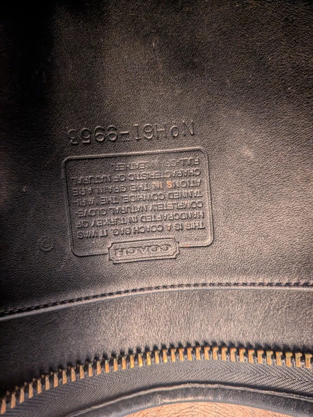 COACH Vintage 1995 No. H6I 9953 Black Grain Leather Bucket Bag Shoulder Helen